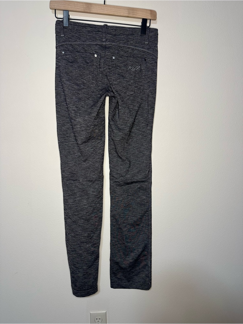 KUHL mova straight leg gray knit pants size 4 reg hiking outdoor comfy casual - Picture 3 of 9